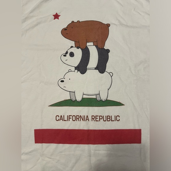 Cartoon Network We Bare Bears Vintage Short Sleeve Medium Fruit Of The Loom Tee - Picture 10 of 16